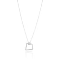 Bau Silver Plated Short Pendant | RAS Jewellery | ORA Gallery Sheffield on white background 