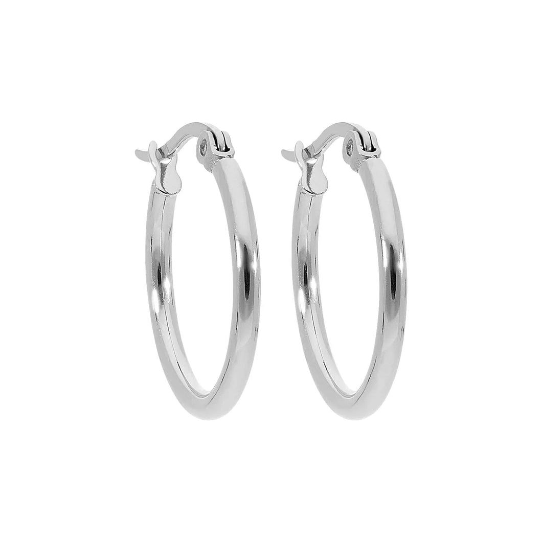 Qudo Silver Hoop Earring Valrntano 20 mm