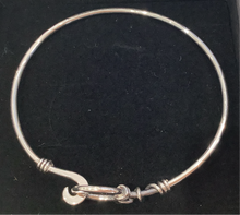 Load image into Gallery viewer, JB Round Wire Silver Bangle
