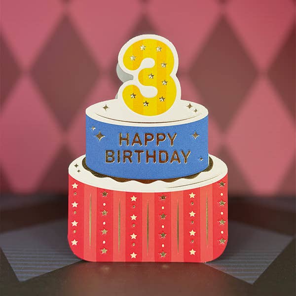 Age 3 Circus Themed Birthday Card