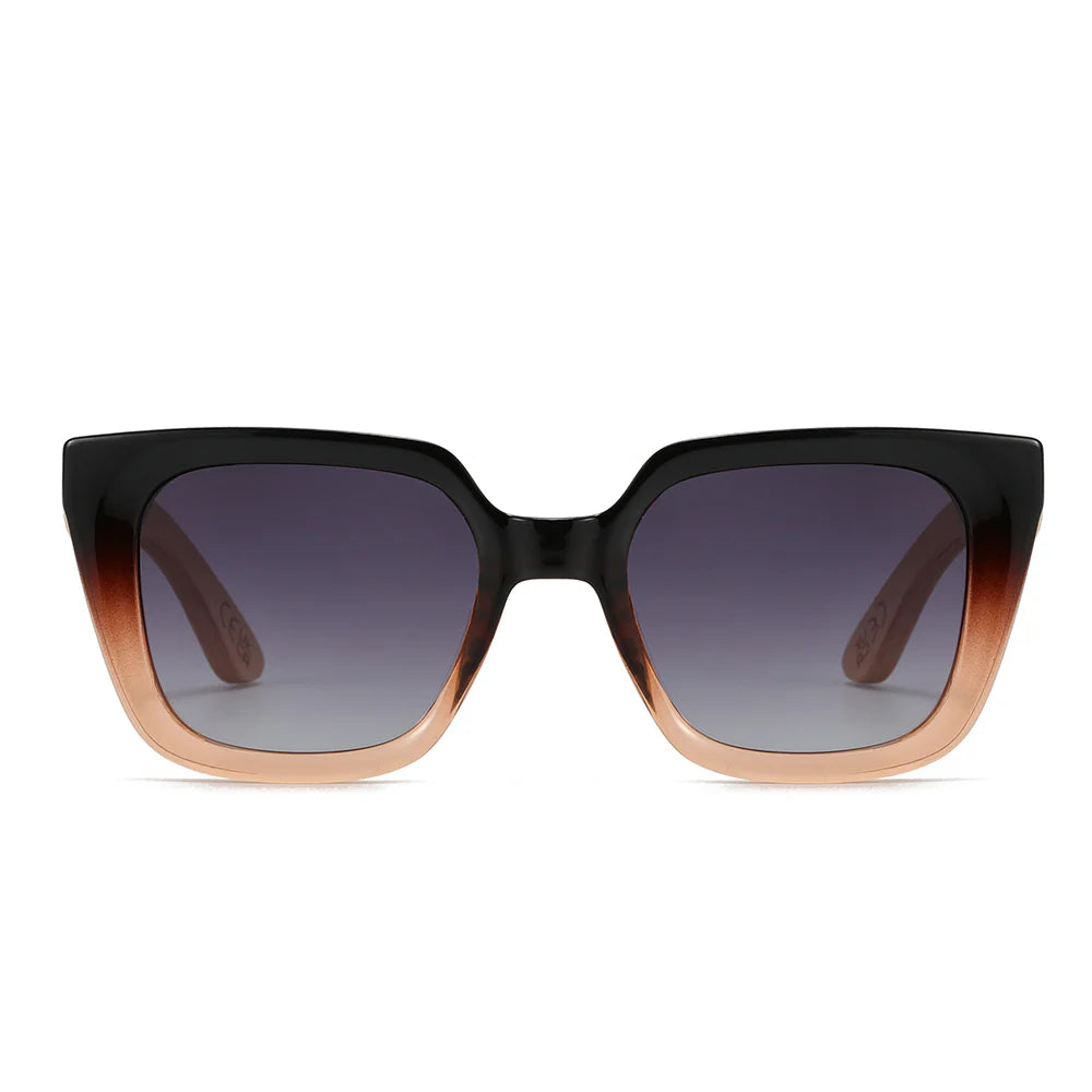 ** NEW ** SOLUNA OMBRE sunglasses- Khaki Polarised Lens l Walnut Maple Arm