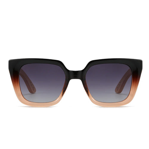 ** NEW ** SOLUNA OMBRE sunglasses- Khaki Polarised Lens l Walnut Maple Arm