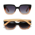 ** NEW ** SOLUNA OMBRE sunglasses- Khaki Polarised Lens l Walnut Maple Arm