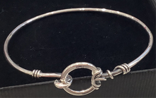 Load image into Gallery viewer, JB Round Wire Silver Bangle
