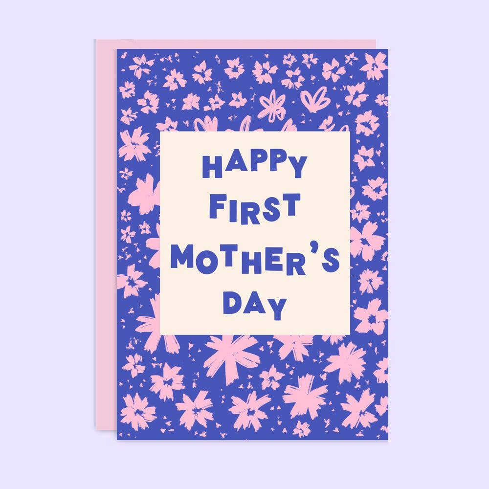 First Mother's Day Card | New Mum Card | Typography | Floral