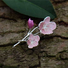 Load image into Gallery viewer, Cherry Blossom Pink Flower Brooch
