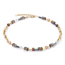 Load image into Gallery viewer, GeoCUBE® Chunky Chain Necklace gold-brown
