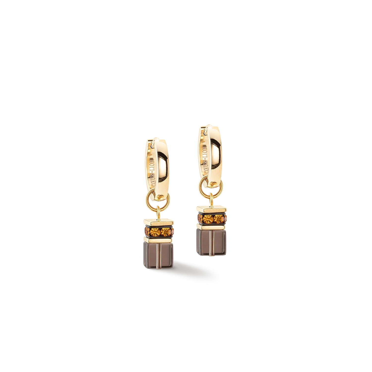 GeoCUBE® Chunky Chain hoops gold-brown (Copy)