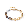 GeoCUBE® Chunky Chain bracelet gold-brown