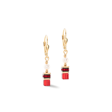 Load image into Gallery viewer, Sparkling Princess earrings gold-red
