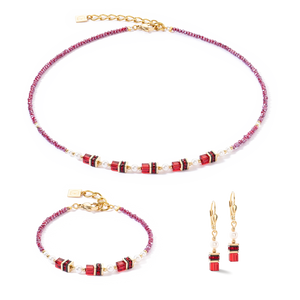 Sparkling Princess earrings gold-red