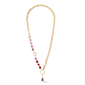 Necklace Cube Fusion Charm gold-red