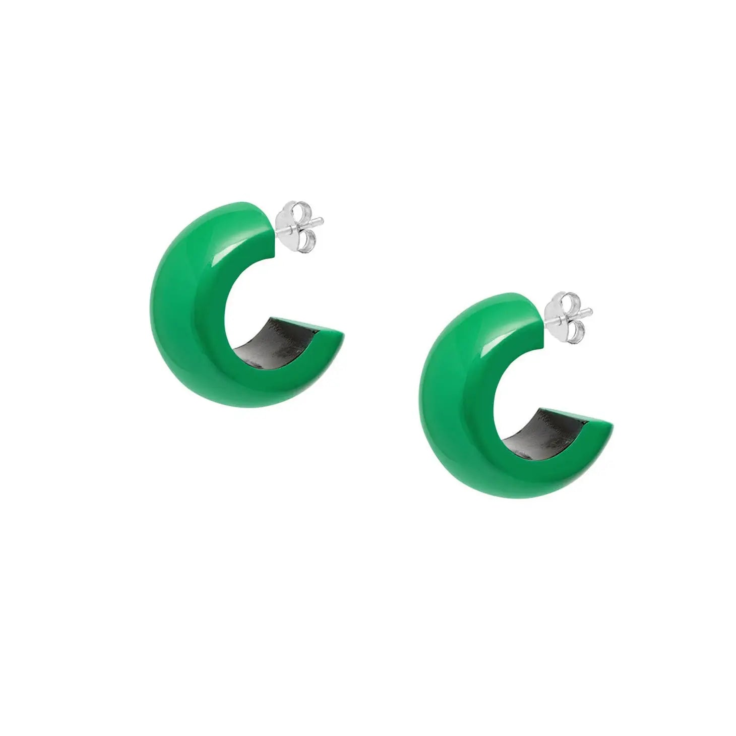 Small wide hoop earring