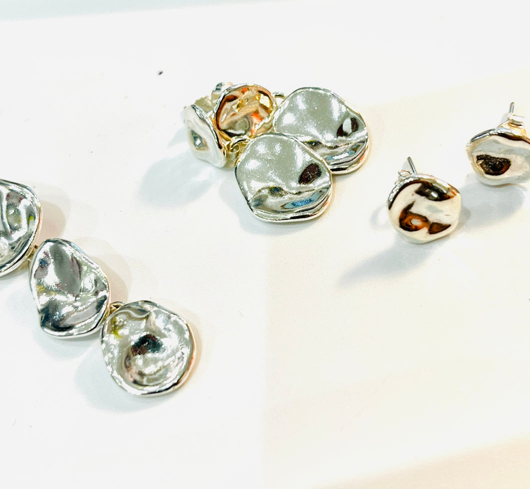 NEW Chris Lewis  Sterling silver melted stone jewellery