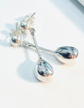 Stone Drop Stud Earrings – Sterling Silver by Chris Lewis