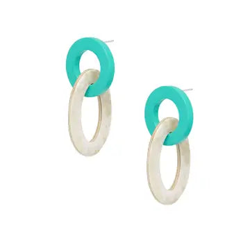 BRANCH Buffalo Horn Small Link Earrings