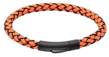 Load image into Gallery viewer, Leather Bracelet with black  matt ip Clasp B554/b568
