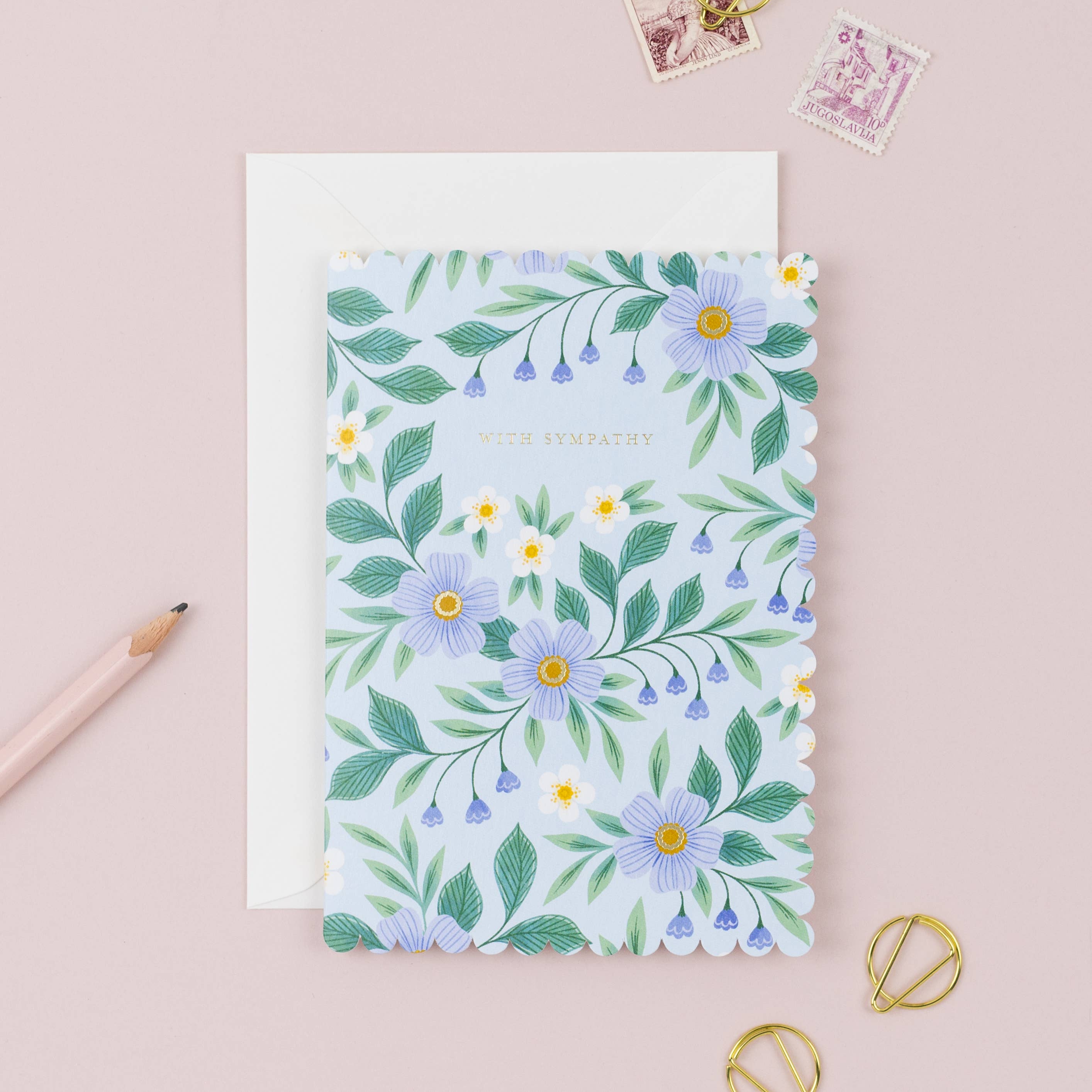 Sympathy Card – With Sympathy Thinking of You Greeting