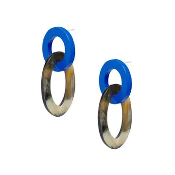 BRANCH Buffalo Horn Small Link Earrings