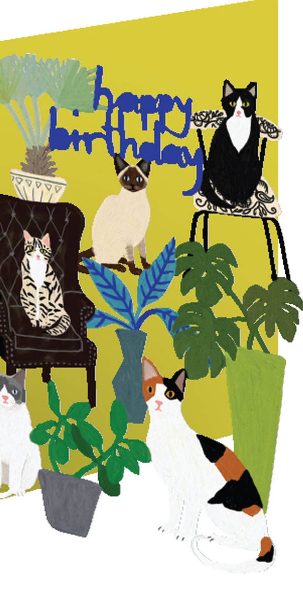 Cat Palais Lasercut Greeting Card single - GC 2072