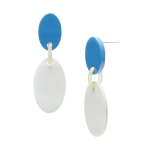 Lacquered Oval Drop Earrings