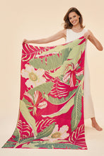 Load image into Gallery viewer, POWDER Printed Delicate Tropical Scarf - Dark Rose
