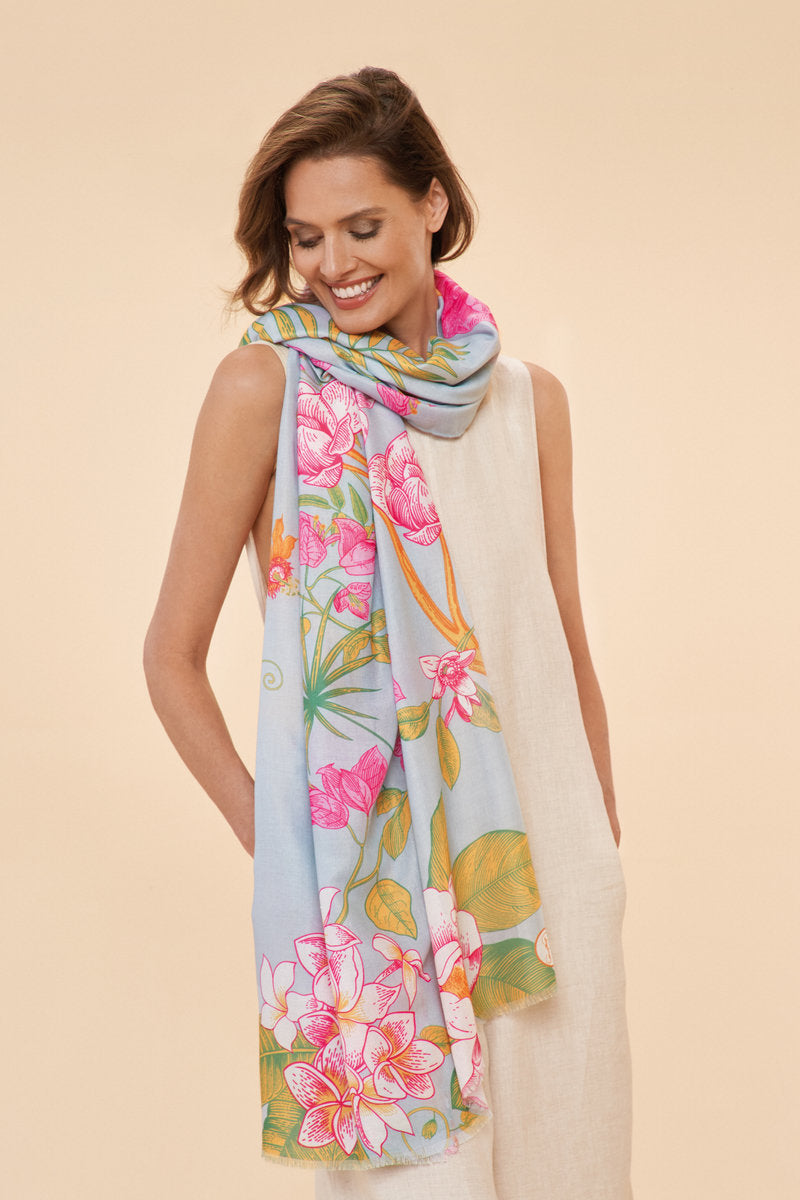 POWDER Printed Floral Jungle Scarf - Lavender