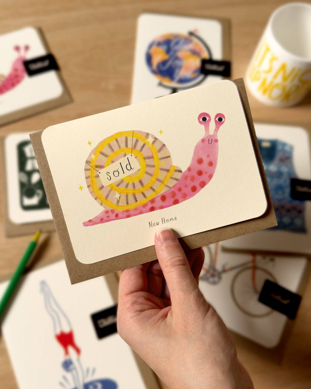 New Home Snail Greetings Card