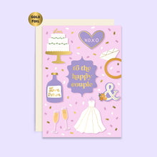Load image into Gallery viewer, To The Happy Couple Wedding Card | Wedding Cards | Gold Foil
