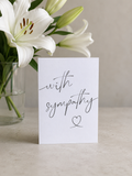 With Sympathy Script Greeting Card