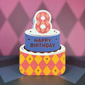 Age 8 Circus Themed Birthday Card