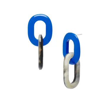 BRANCH Buffalo Horn Oval Link Earrings