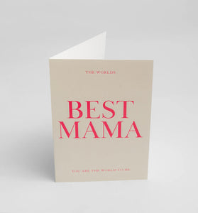 World's best mama  card