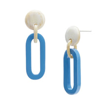 Load image into Gallery viewer, BRANCH Buffalo Horn Oblong Link Earrings
