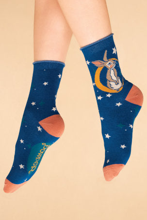 Powder Bamboo Mix Ladies Ankle Socks