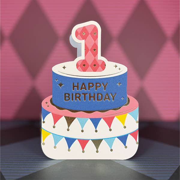 Age 1 Circus Themed Birthday Card