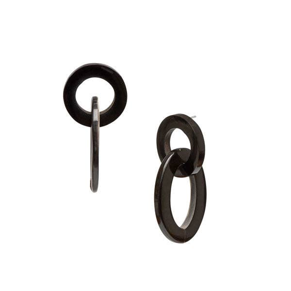 Black Horn Handmade Statement jewelry Dangle Earrings