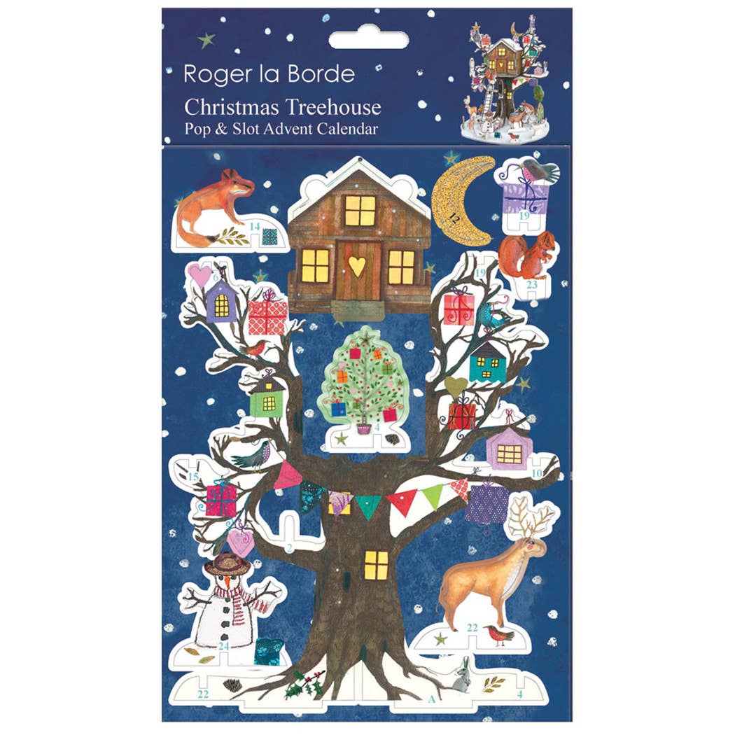 Christmas Treehouse petite 3D pop and slot advent calendar by Roger la Borde – view 2