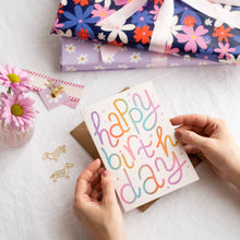 Load image into Gallery viewer, Happy Birthday Card | Typography Birthday Card | Female Card
