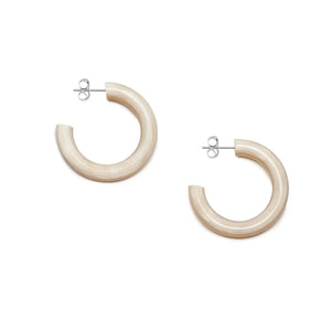 BRANCH Rounded Horn Hoop - Brown Natural