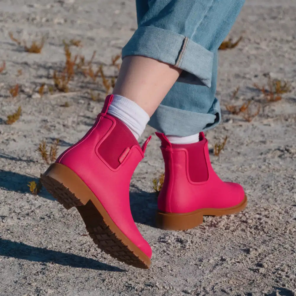 NEW COLOUR- Bobbi Wellington Ankle Boot // fuchsia