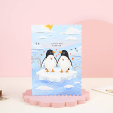 Load image into Gallery viewer, Anniversary Card – Penguins Valentine's Day LGBT Gay Wedding
