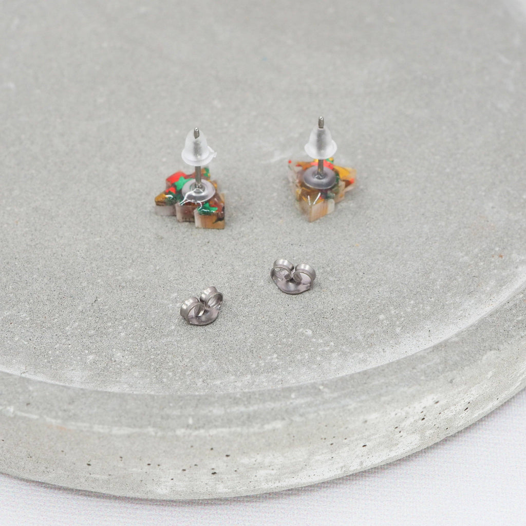 Star glitter Christmas tree studs