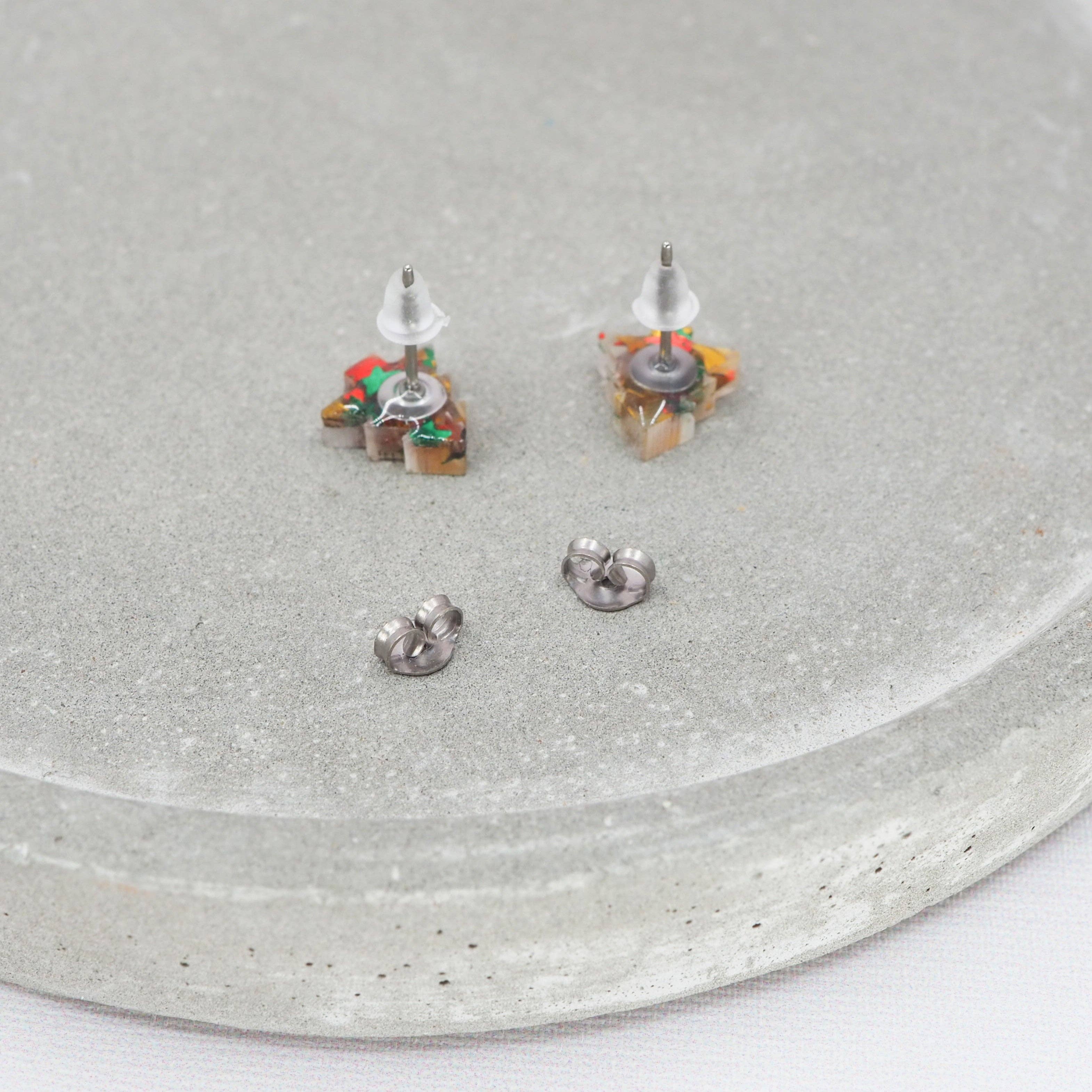 Star glitter Christmas tree studs