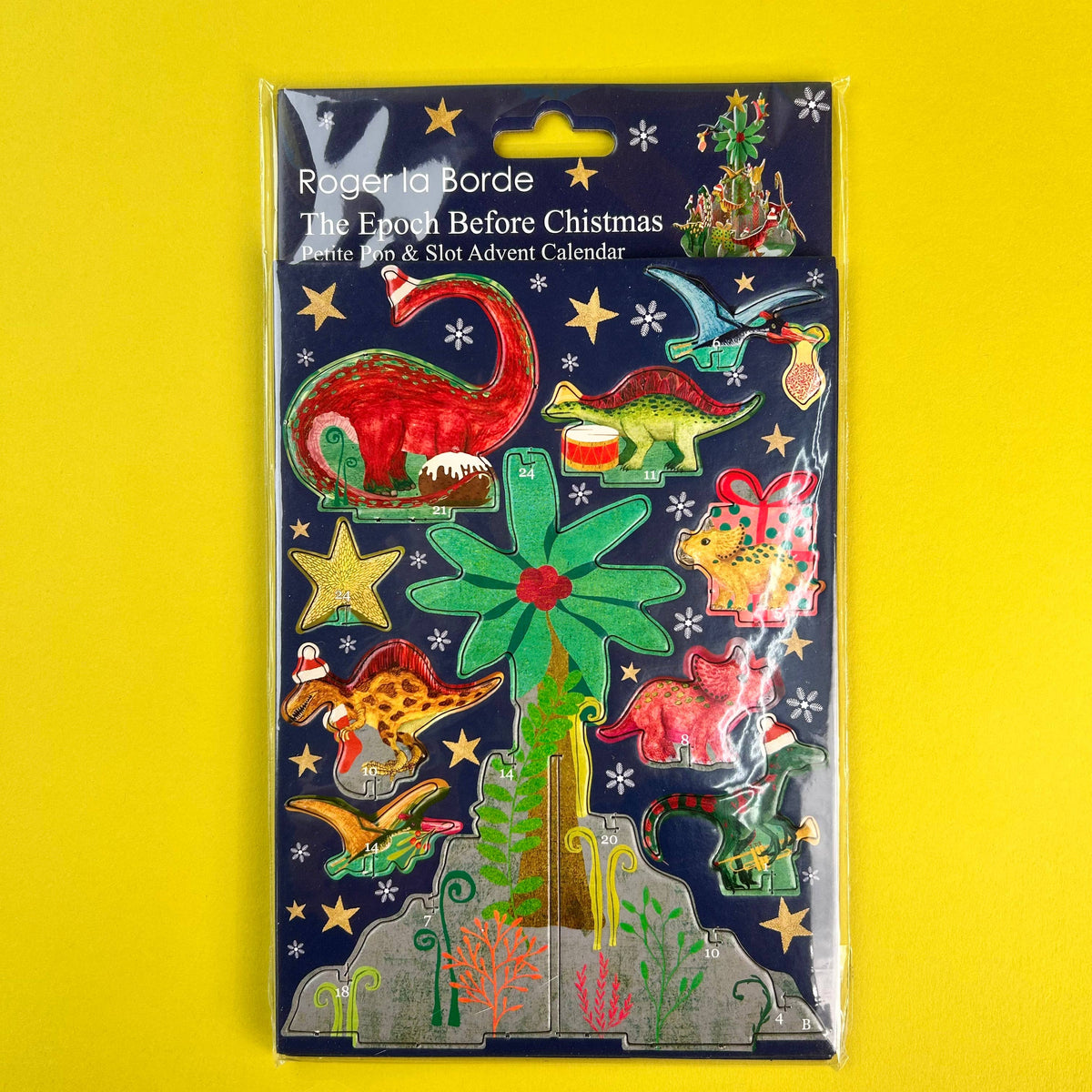 Dino Christmas petite 3D pop and slot advent calendar by Roger la Borde – view 2