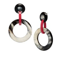 Load image into Gallery viewer, Lacquered Round Link Earrings
