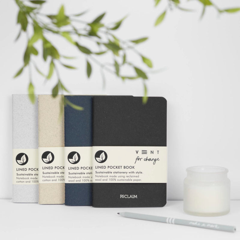 Vent for change A6 Pocket Journal RECYCLED WOOL
