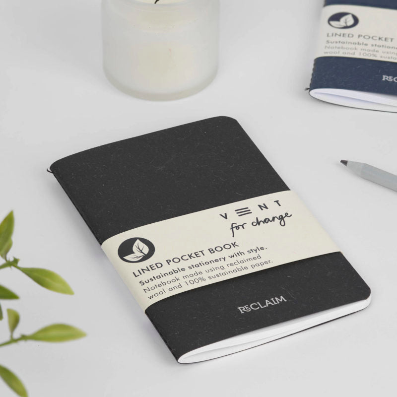 Vent for change A6 Pocket Journal RECYCLED WOOL