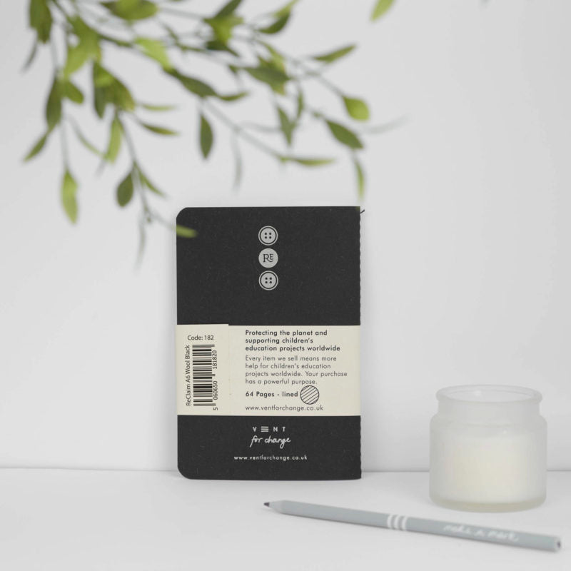 Vent for change A6 Pocket Journal RECYCLED WOOL