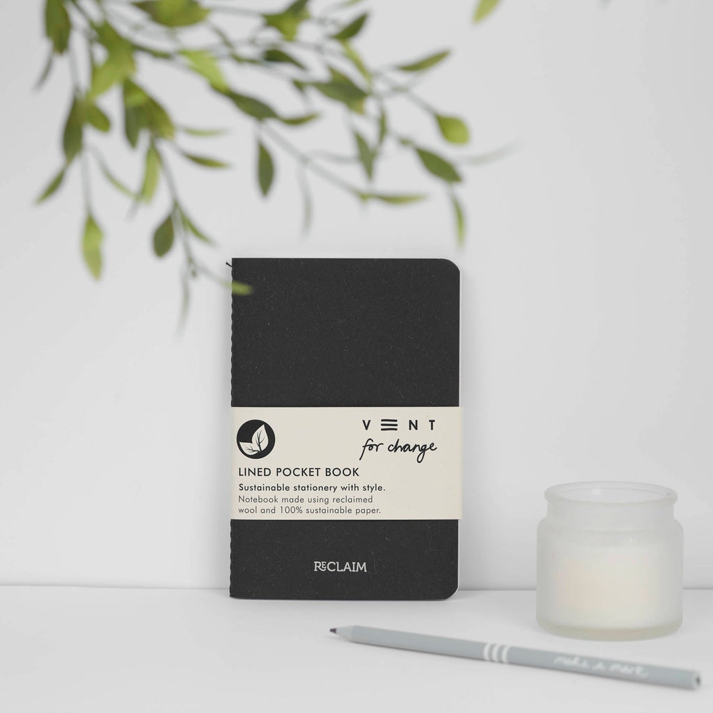 Vent for change A6 Pocket Journal RECYCLED WOOL